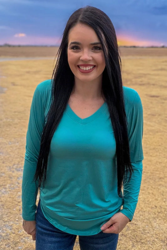 Simple Sterling long sleeve  - Teal