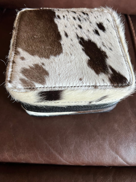 Cowhide Double Layer Jewelry Box