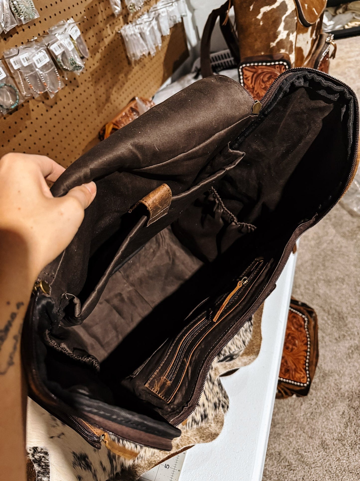 Evangeline Cowhide Backpack #89