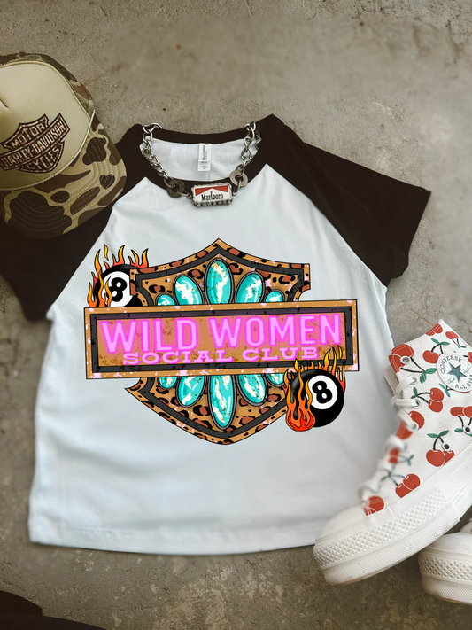 Wild Women Micro Rib Raglan Baby Tee