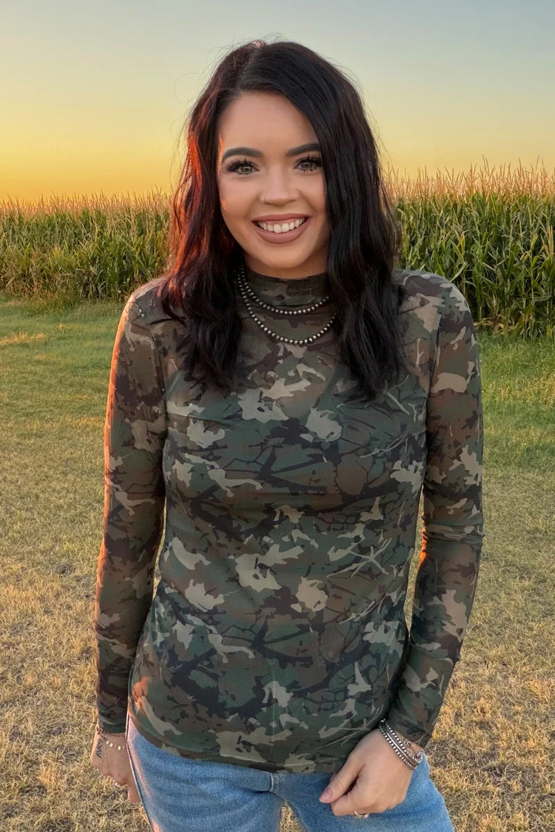 Camo Kreek long sleeve mesh