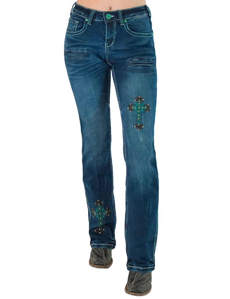 Cowgirl Tuff Company Turquoise Crosses