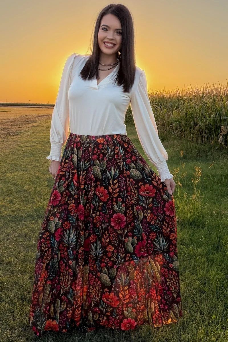 Desert Garden Maxi skirt