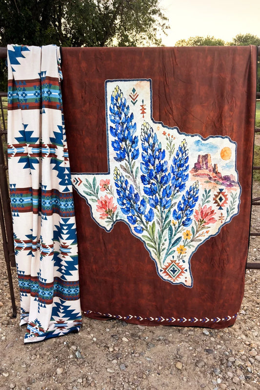 Texas Blue bonnets Blanket