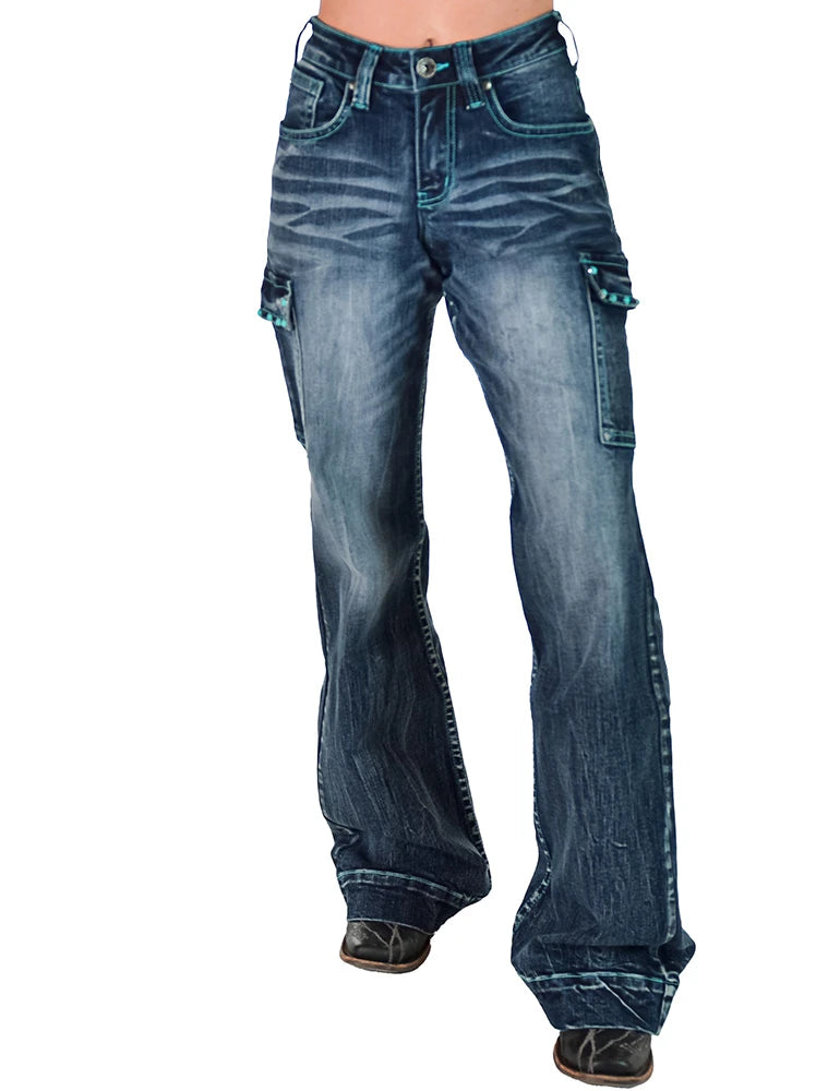 Turquoise Gem Wide Leg Trouser