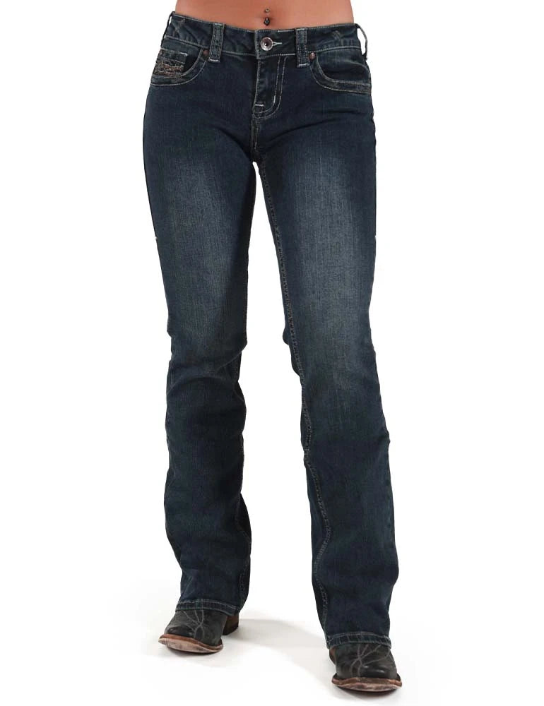 Don't Fence Me In Dark Wash Jean Cowgirl tuff