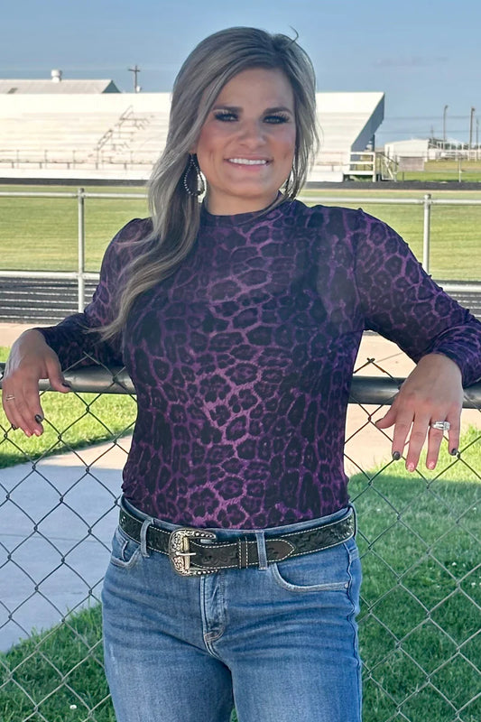 Sideline spirit Mesh top purple