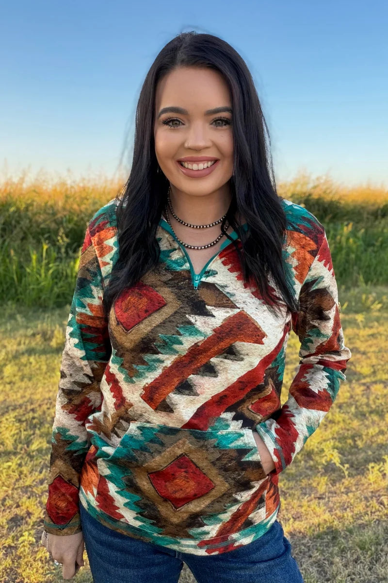 Aztec Sundown pullover