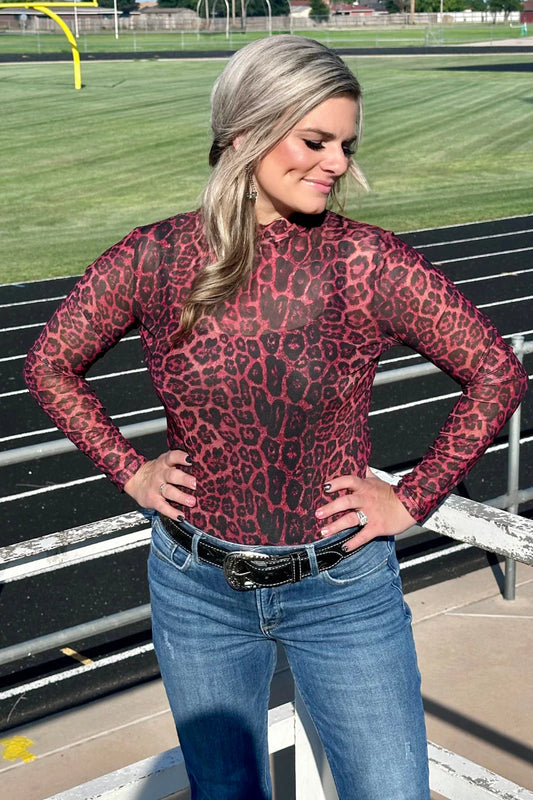 Sideline spirit Mesh top Maroon