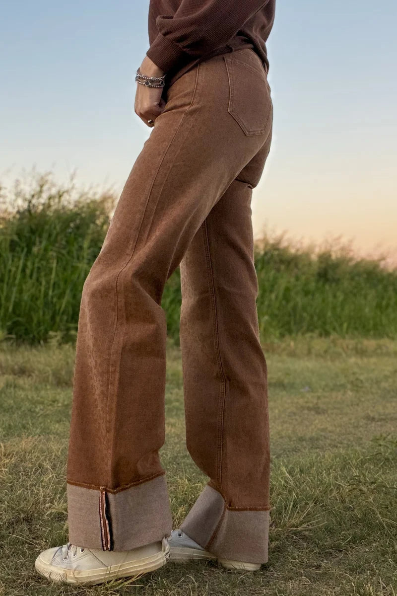 RTS Sand Cat Cuffed jeans