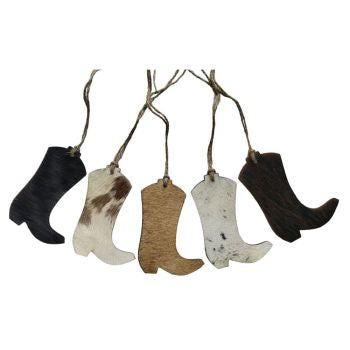 Cowboy Boot cowhide ornament