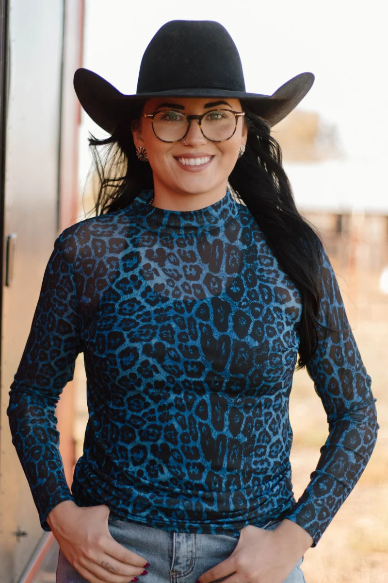 Sideline spirit Mesh top blue RTS