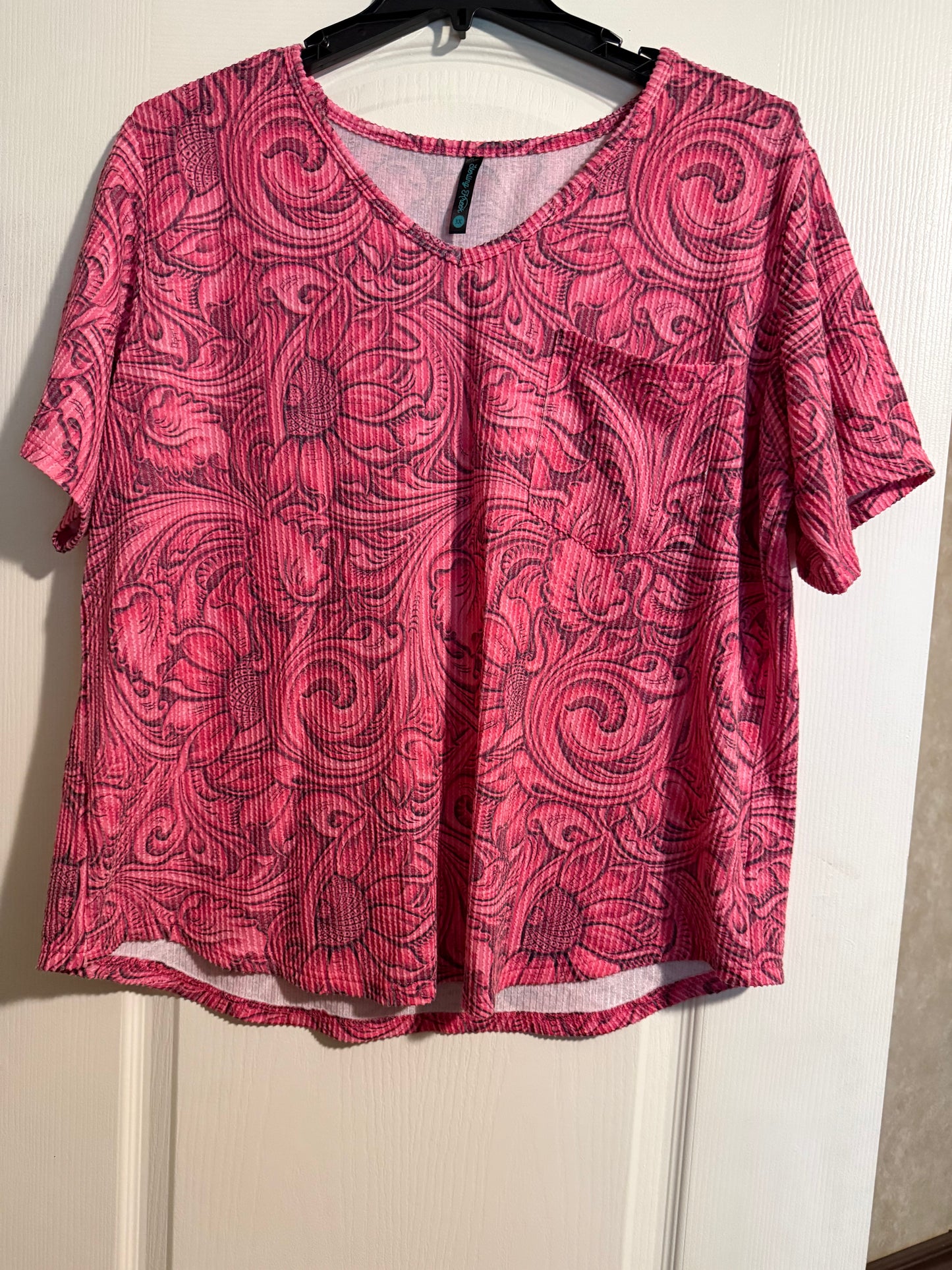 TOOLED IN pink TOP rts