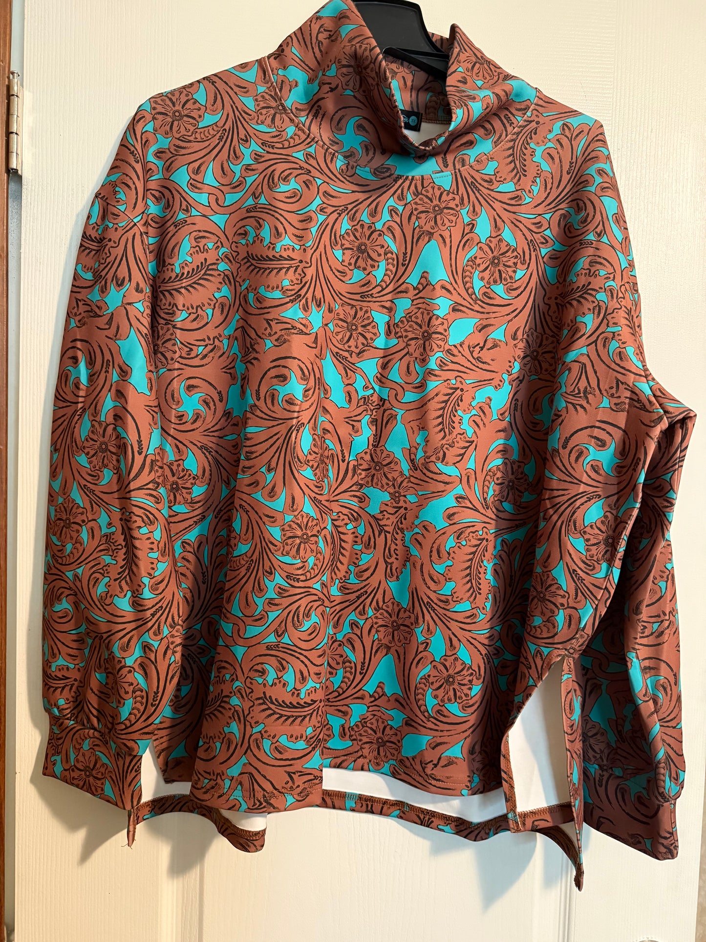 Tooled and  turquoise PULLOVER RTS