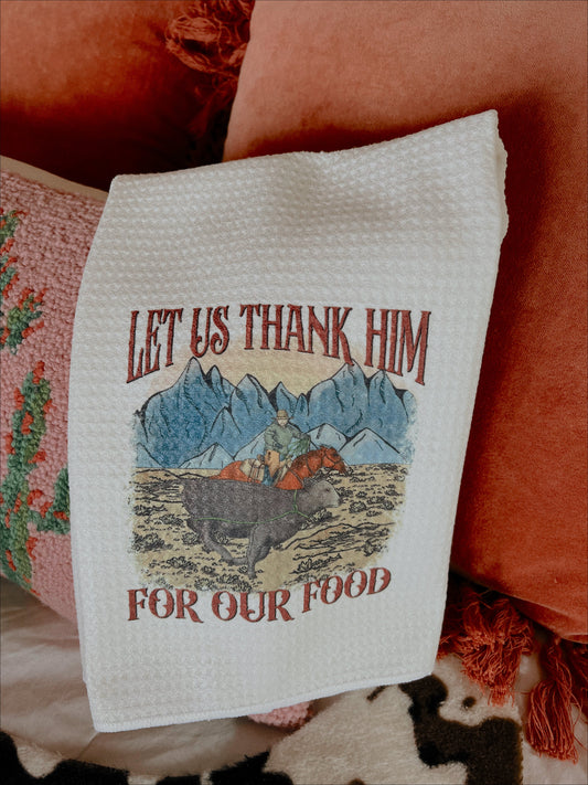 THANK HIM TEA TOWEL