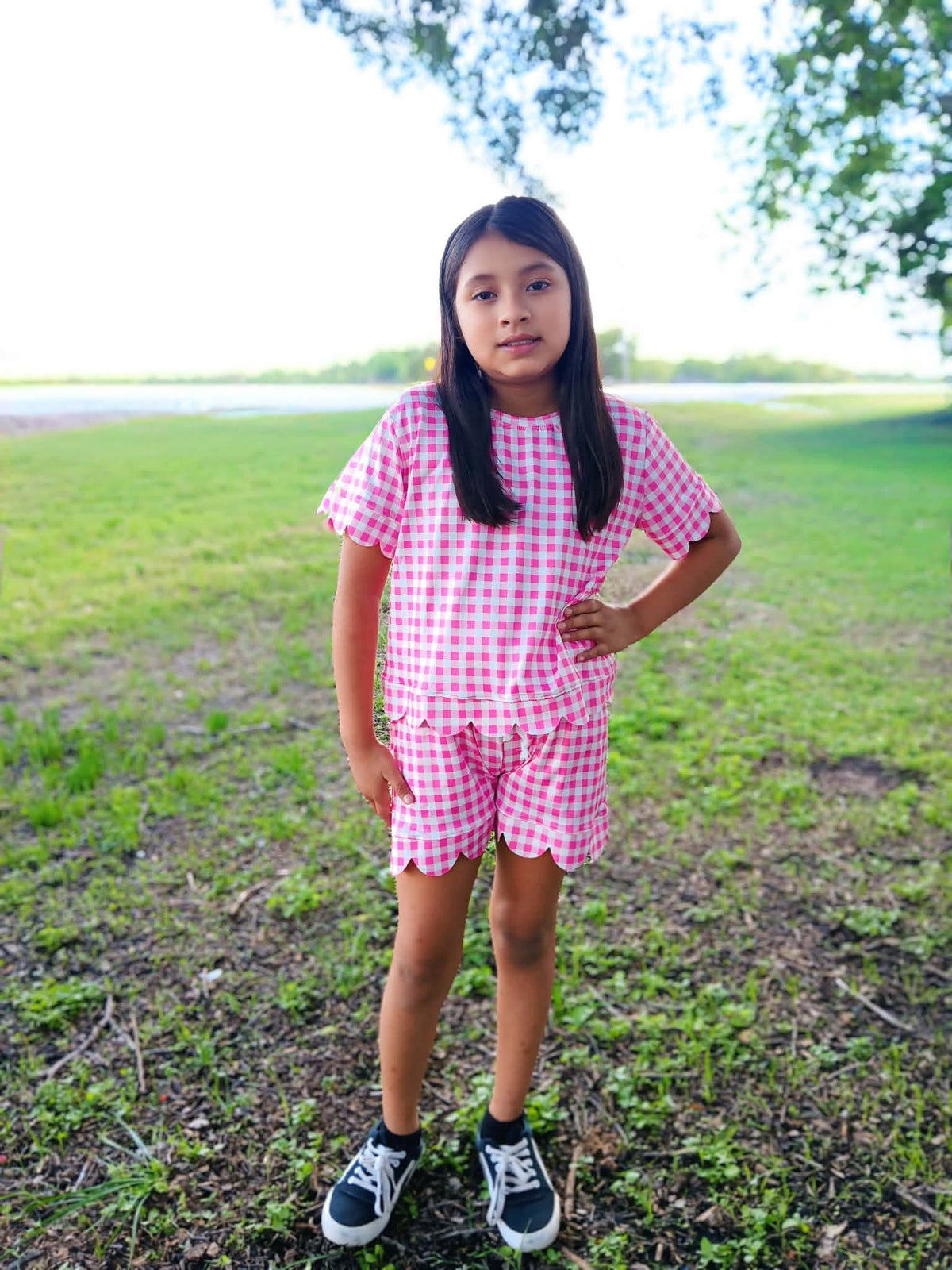 Dark Pink Plaid Set  (FINAL SALE)