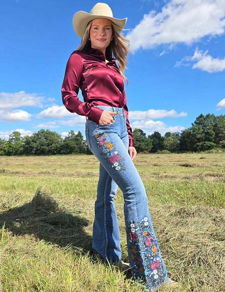 Cowgirl Tuff Company Bloom Pull On Trousers