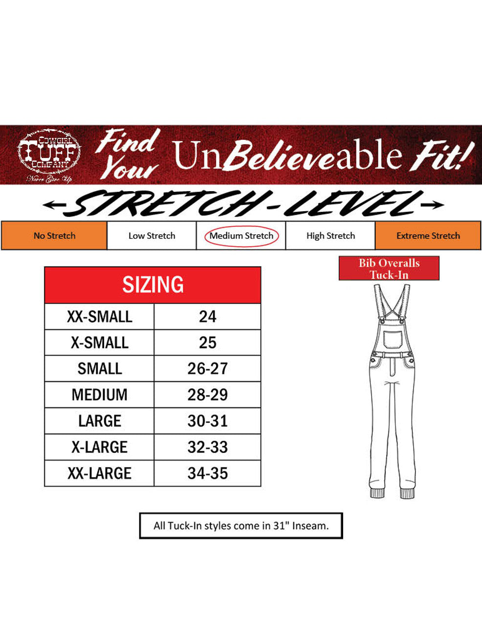 Tuff Winter  Bib Overall Tuck in Cowgirl tuff
