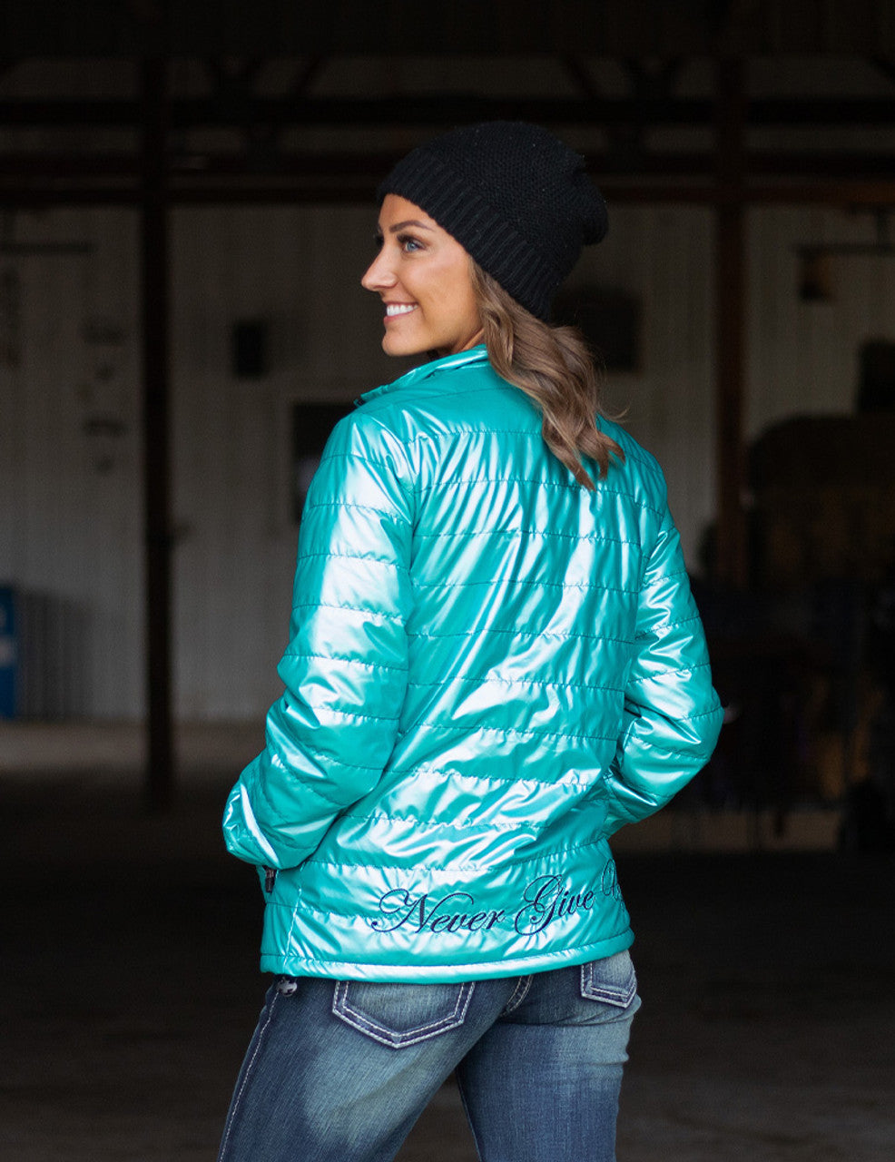 Jacket (Turquoise Mid-Weight With Black Embroidery Logos)