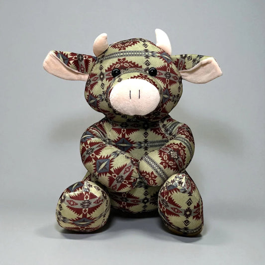 Brown /Red Aztec cow farm pal