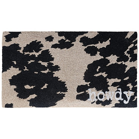 Howdy Cow print rug