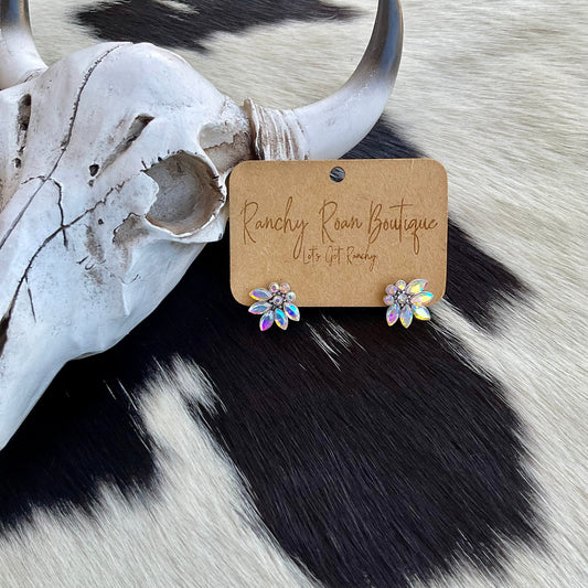 Western Boujee Style Stone Stud Earrings