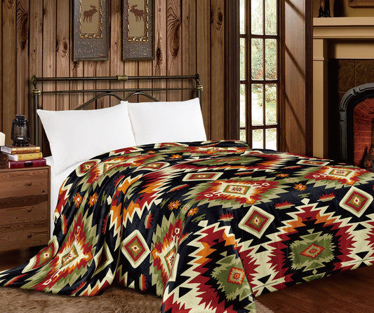 ORANGE AZTEC - MIA BLANKET-King