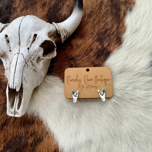 Western Horse Head Stud Earrings