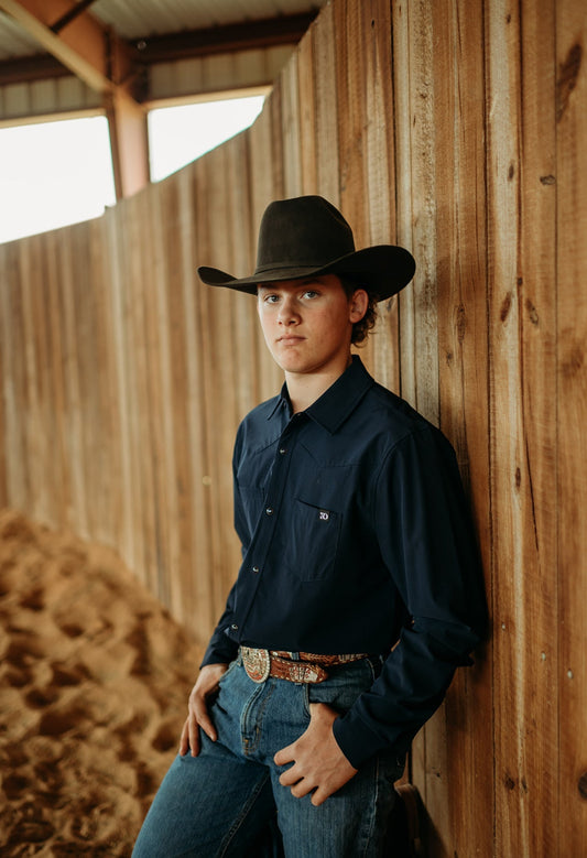 NAVY MEN'S BREEZE PERFORMANCE SHIRT