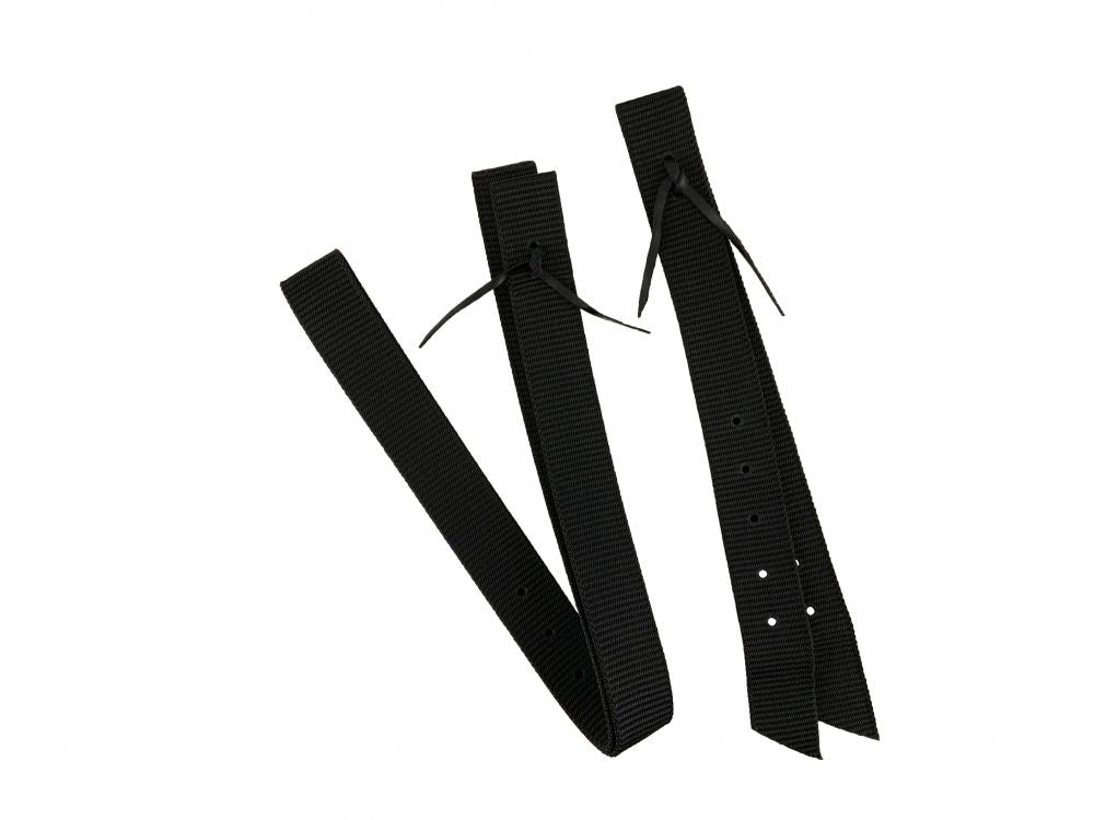 BLACK- SHOWMAN- PREMIUM QUALITY NYLON OFF BILLET AND TIE STRAP.
