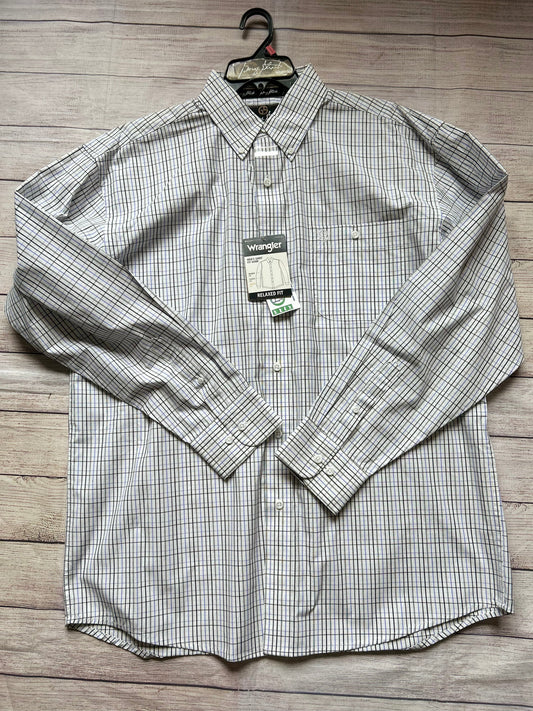 Wrangler George Strait Button Up- Small Purple Plaid