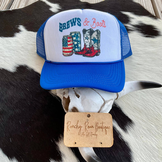 Boots and Brews Western Foam Trucker Hat