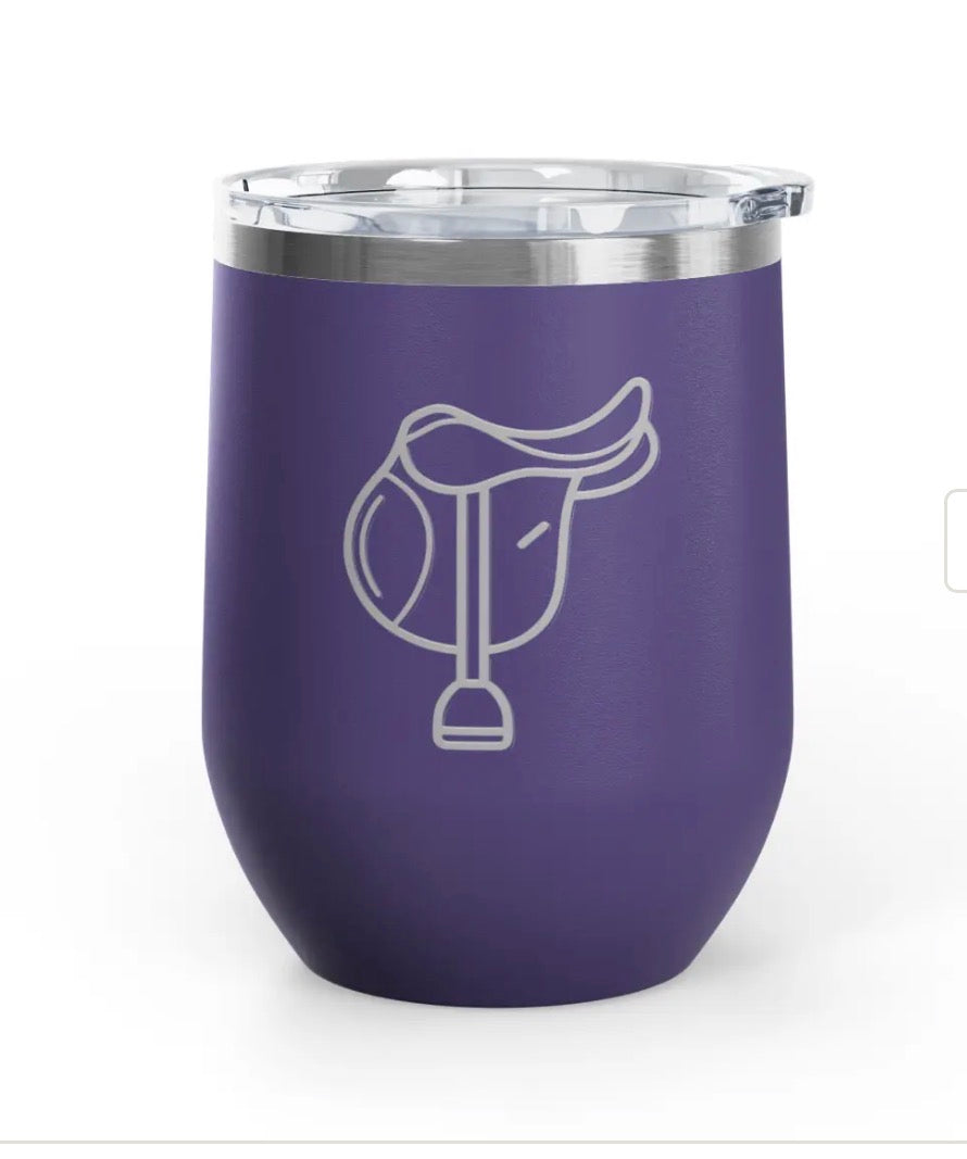 Wine Tumblers - 12 oz. - English Saddle