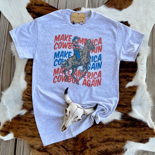 Make America Cowboy Again Vintage Tee