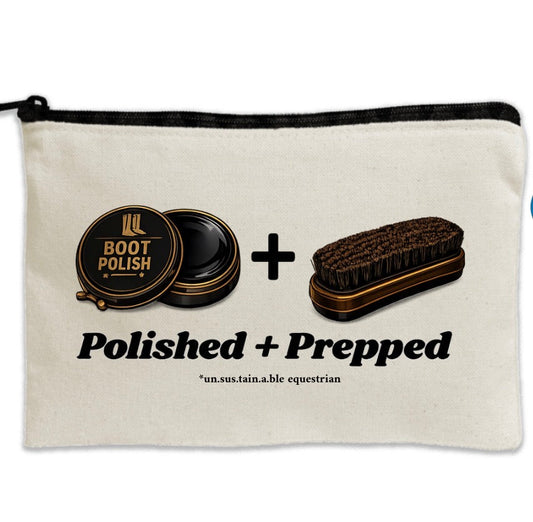 Travel Canvas Zipper Pouch - 8.5" x 11" - Polished/Prepped