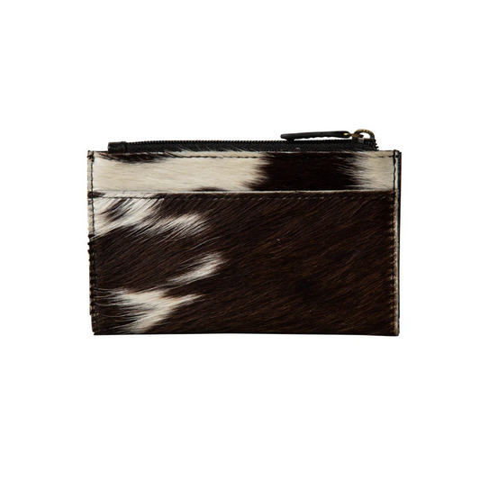 Bifold Cowhide Card Holder: Black