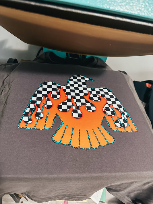 Checkered Thunderbird Graphic Tee