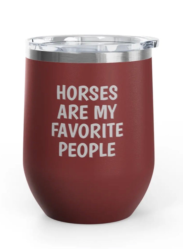 Wine Tumblers, 12 oz. - Horses/Favorite People