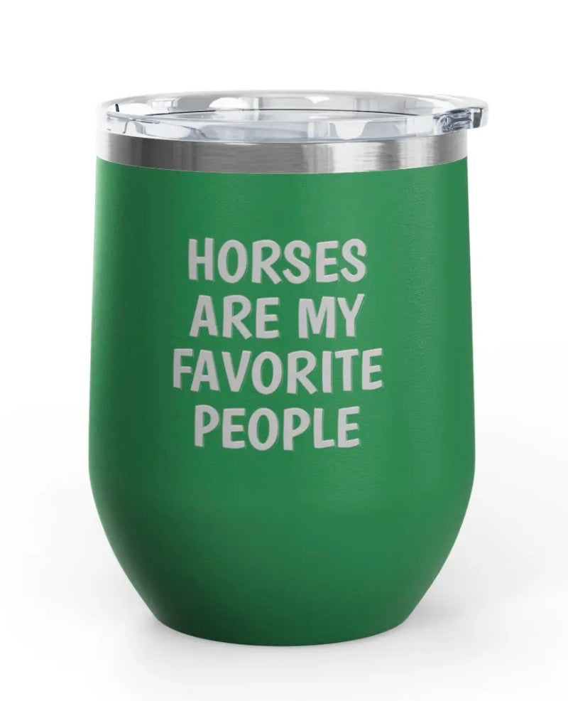 Wine Tumblers, 12 oz. - Horses/Favorite People