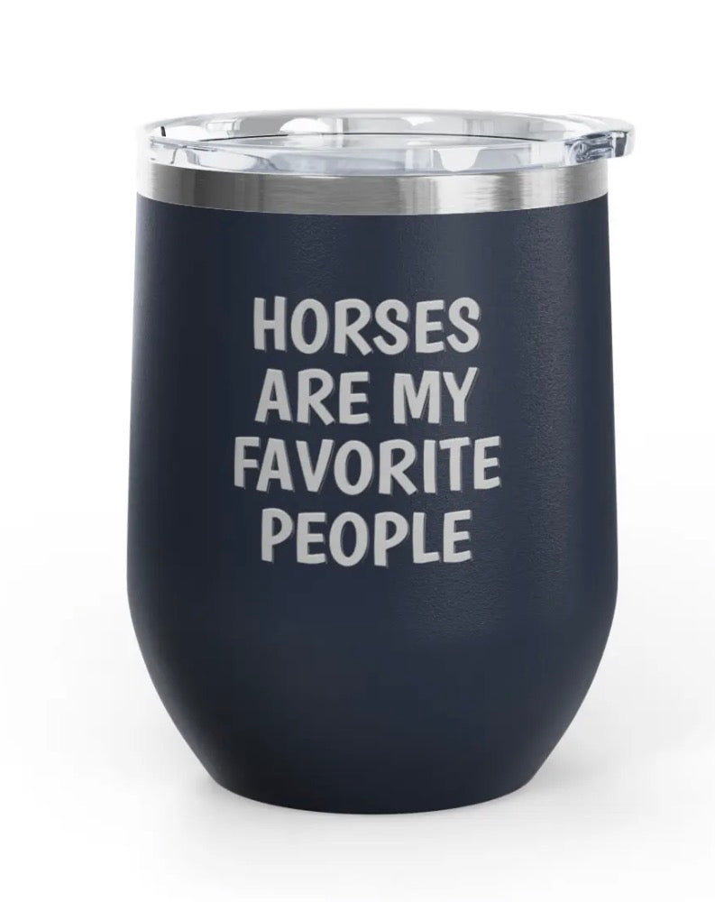 Wine Tumblers, 12 oz. - Horses/Favorite People
