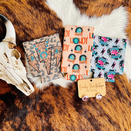 Western Boho Turquoise Koozie