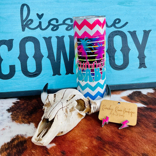 Summer Vibes Western Shimmer 20 oz Tumbler
