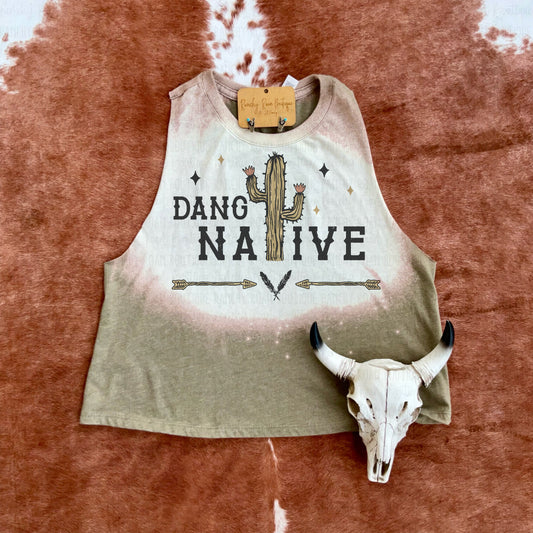 Dang Native Western Graphic Crop Top
