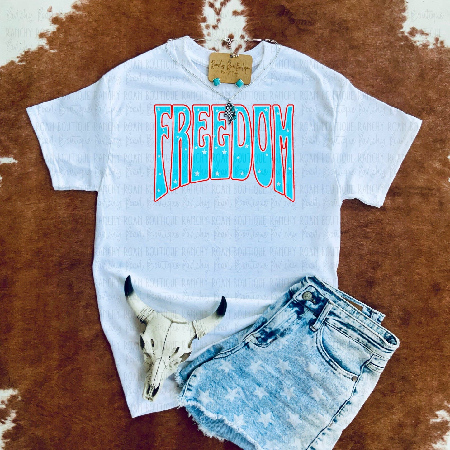 Freedom Retro Western Graphic Tshirt