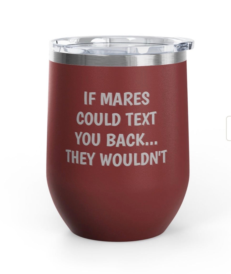 Wine Tumblers, 12 oz. - Engraved - Mare's Text