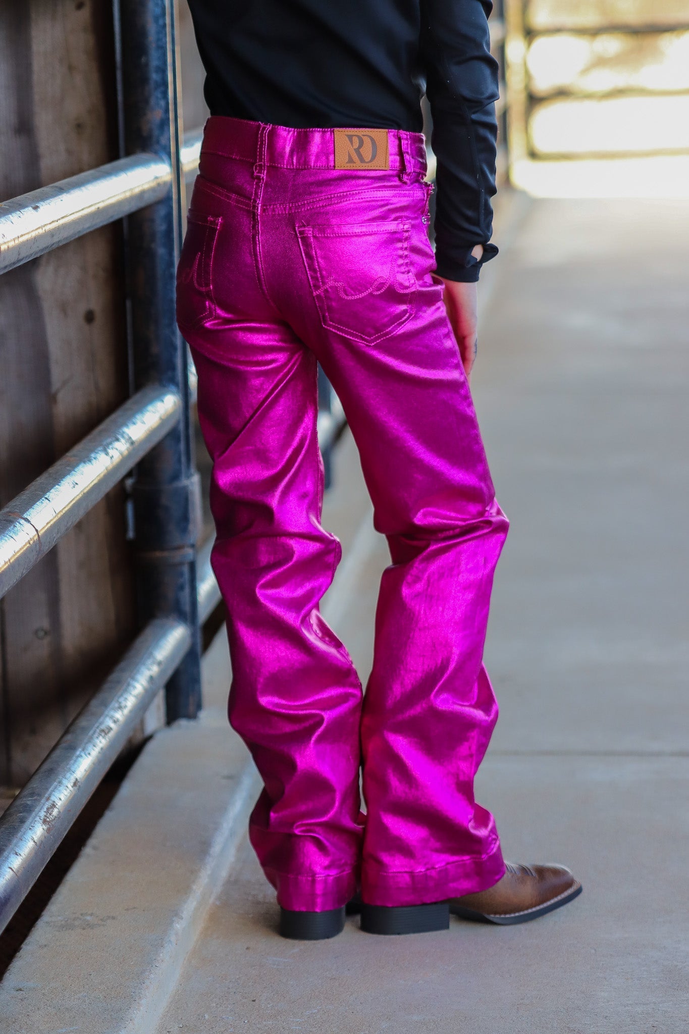 *YOUTH* SIGNATURE TROUSER -  FUCHSIA METALLIC