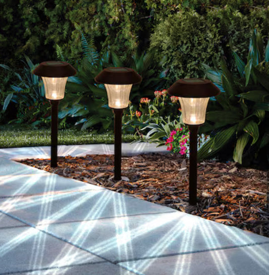 Berkely Jensen 12 -Lumens Oil-rubbed Bronze Solar LED Outdoor Path Light 5 Pack( 3000-Kelvins K)