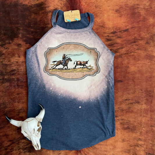 Western Belt Buckle Rocker Tank