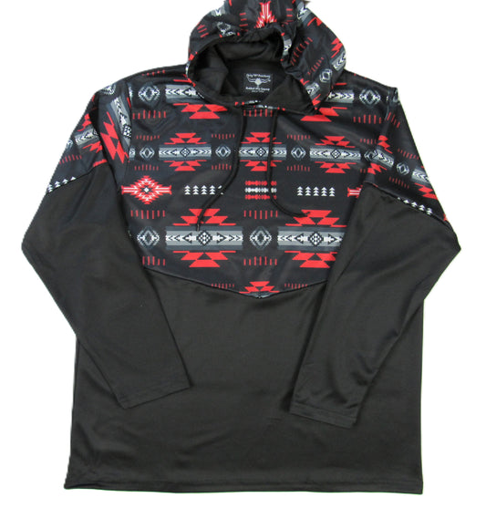 Flying R Ranchwear - Performance Thermal Hoodie - Southwest Print - Red
