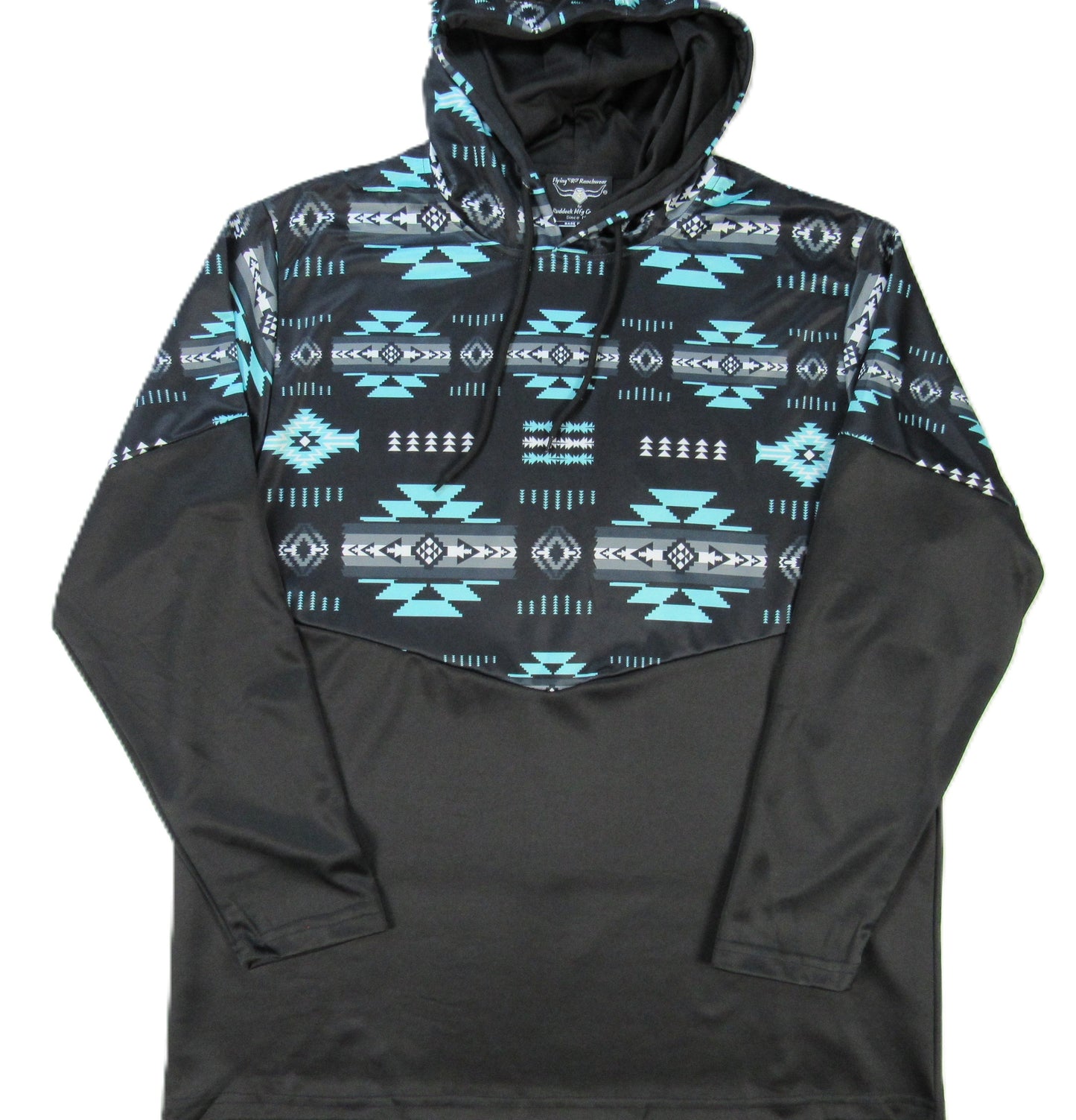 Flying R Ranchwear - Performance Thermal Hoodie - Southwest Print - Turquoise